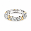 1.5ct D färg Moissanite Ring för män och kvinnor