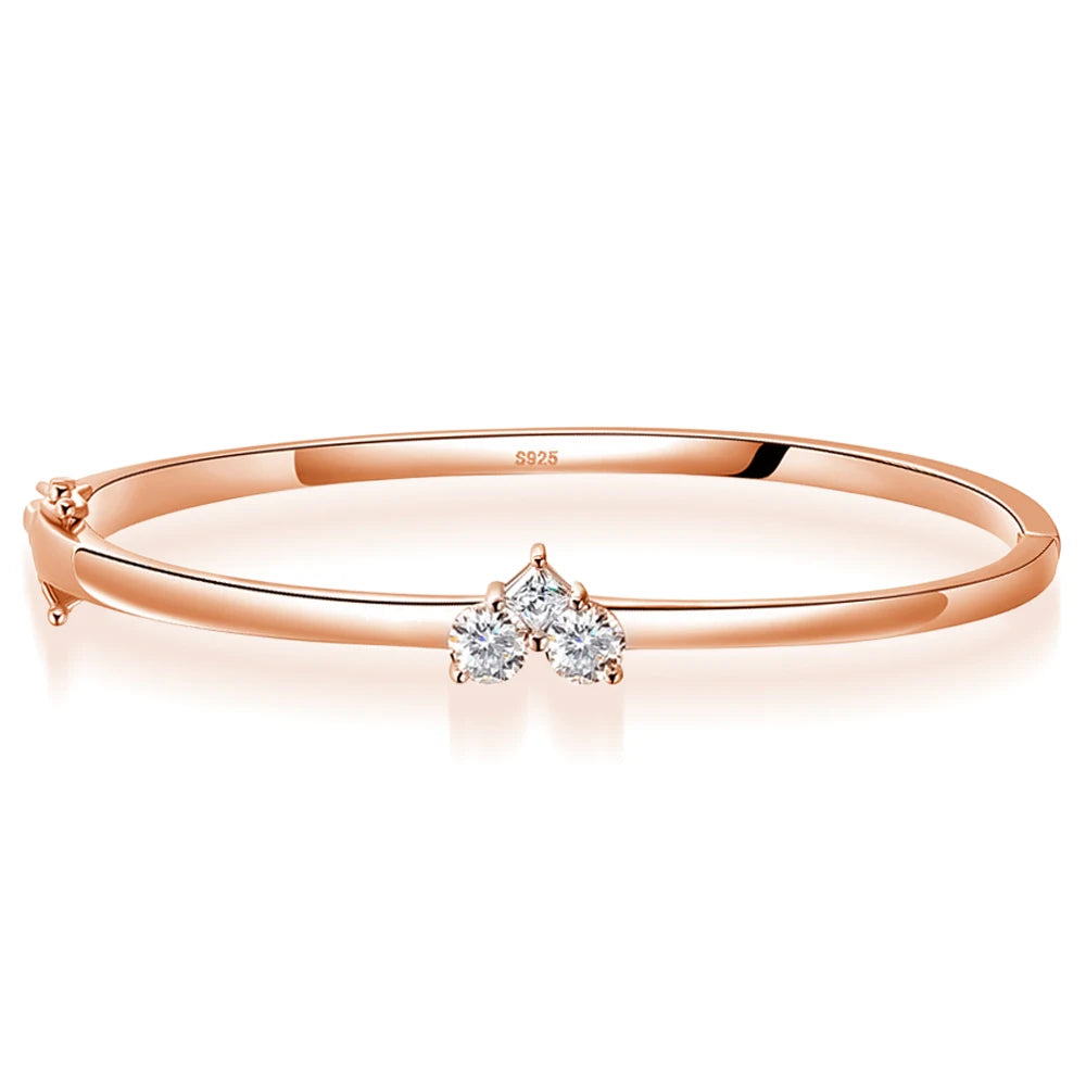 Elegant Moissanite-armband för kvinnor, 925 silver, GRA-certifierat