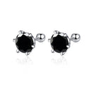 D Color Moissanite Screwback Örhängen i 925 Silver