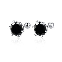 D Color Moissanite Screwback Örhängen i 925 Silver