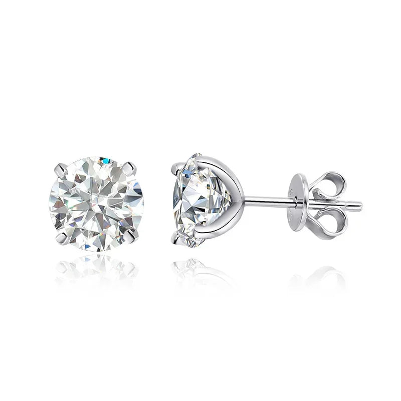 0,2–3CT roséguld Moissanite örhängen för kvinnor i 925 rent silver