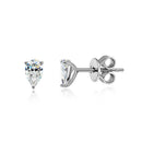 Päron Moissanite Örhängen 0,5CT 1CT i 925 Silver 18K guld
