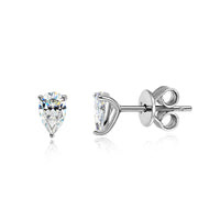 Päron Moissanite Örhängen 0,5CT 1CT i 925 Silver 18K guld