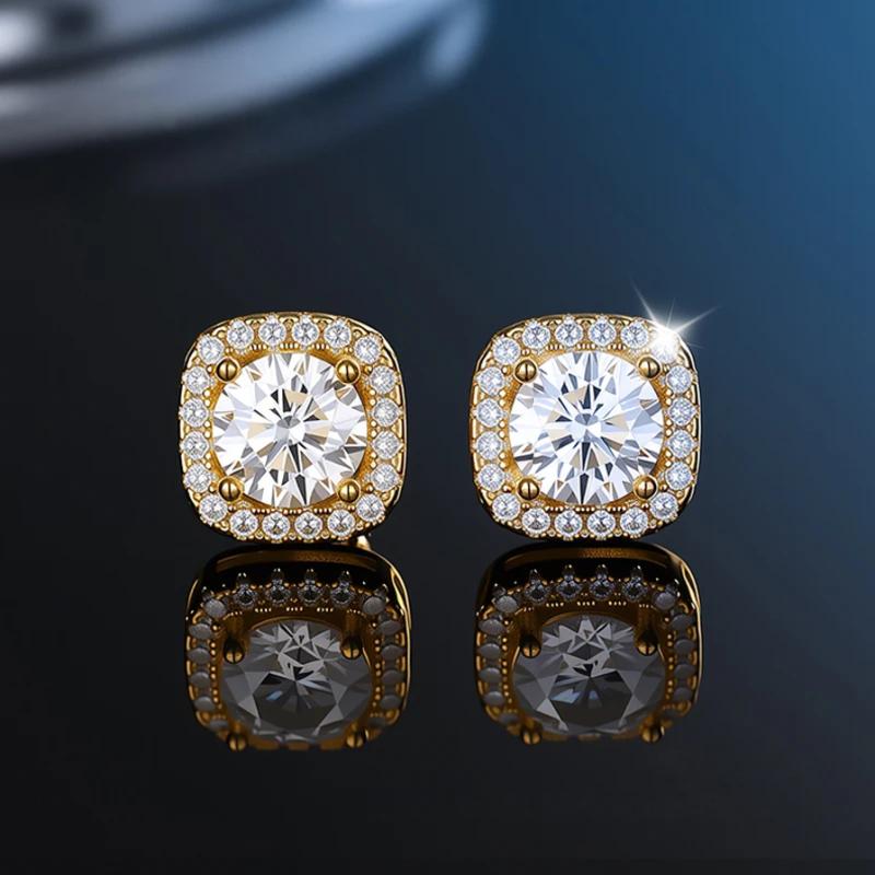 Certifierade Moissanite örhängen i 925 silver
