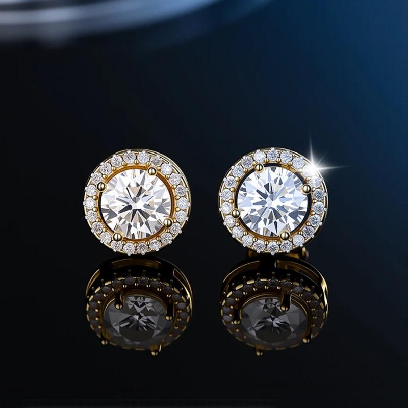 Certifierade Moissanite örhängen i 925 silver