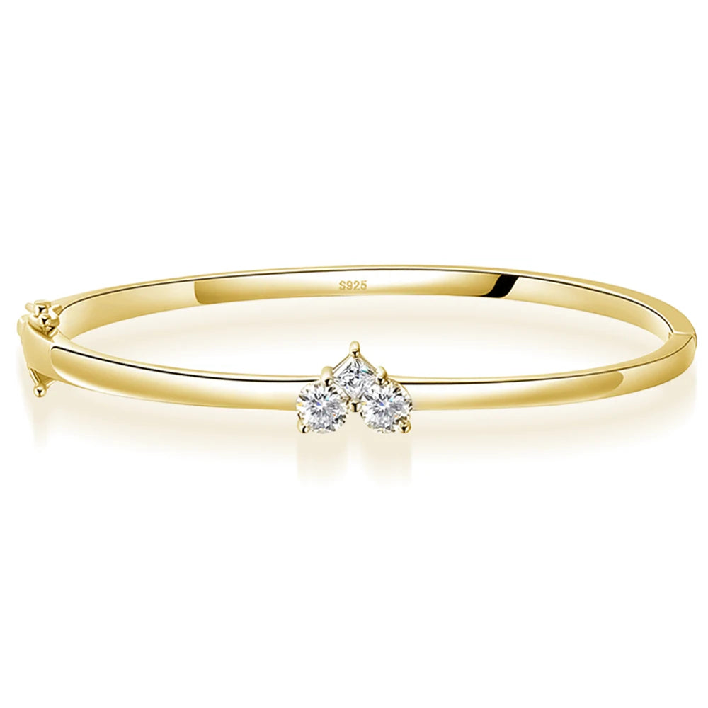 Elegant Moissanite-armband för kvinnor, 925 silver, GRA-certifierat