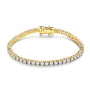 Moissanite tennisarmband för kvinnor 4 mm i 925 silver vitguldpläterad