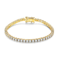 Moissanite tennisarmband för kvinnor 4 mm i 925 silver vitguldpläterad